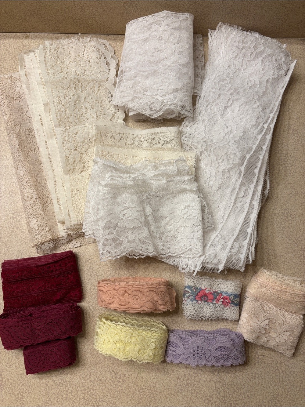 Multiple Lace Samples- Perfect For Crafters